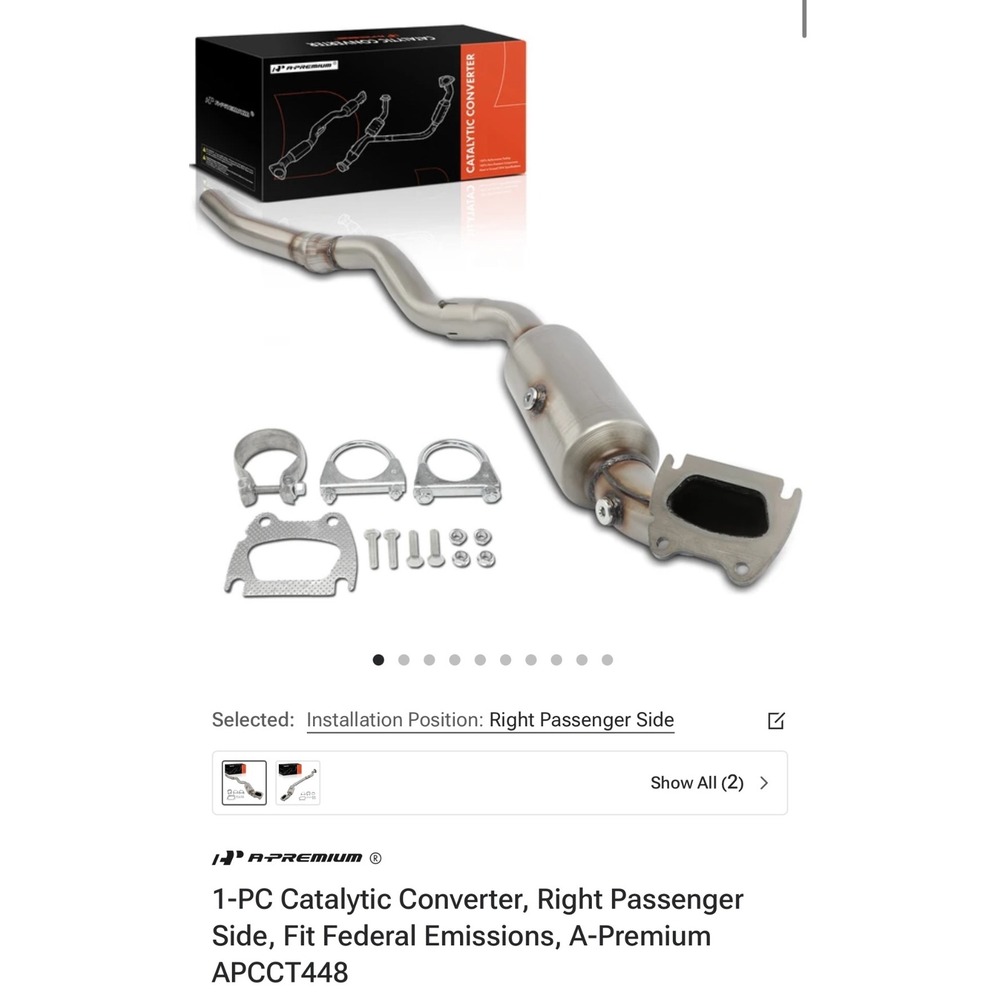 1-PC Catalytic Converter Right Passenger Side Fit Federal Emissions AP CCT448